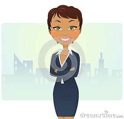 Cute businesswoman Vector Illustration