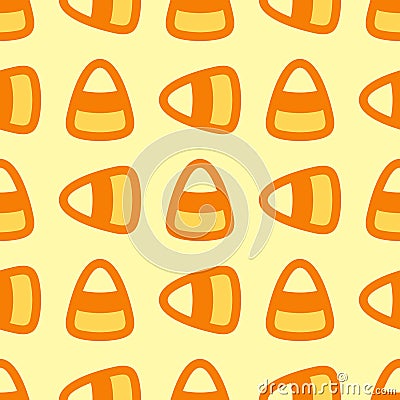 Cute Candy corn seamless pattern Cartoon Illustration