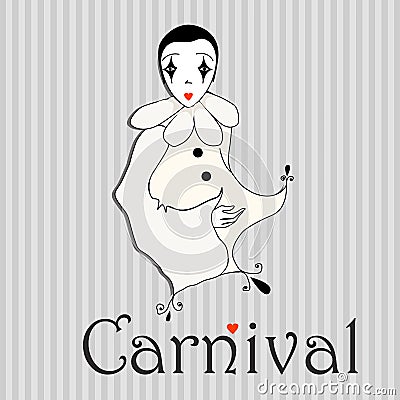 Cute carnival girl Vector Illustration