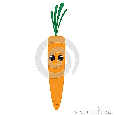 Cute carrot cartoon Vector Illustration