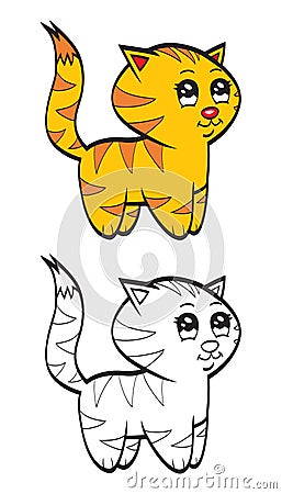 Cute cartoon baby tiger Cartoon Illustration