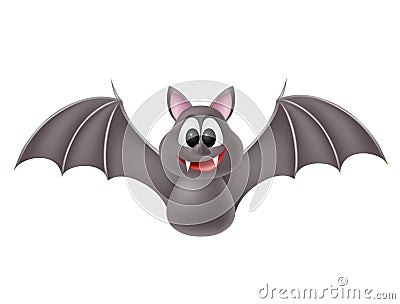 Cute cartoon bat Vector Illustration