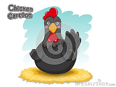 Cute Cartoon Chicken Characters. Vector Illustration Cartoon Sty Vector Illustration