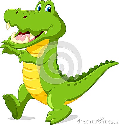 Cute cartoon crocodile Cartoon Illustration