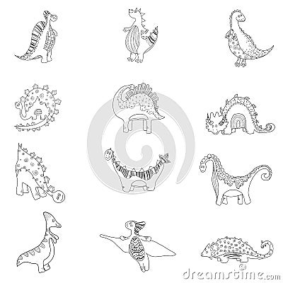 Cute cartoon dino Vector Illustration