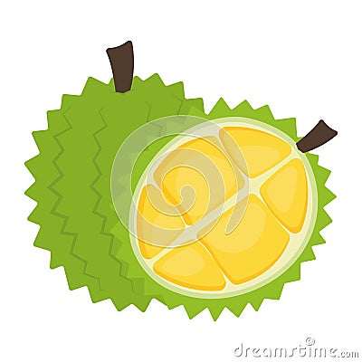 Animated Durian Fruits Icon Clipart Hand Drawing Vector Illustration Image Vector Illustration