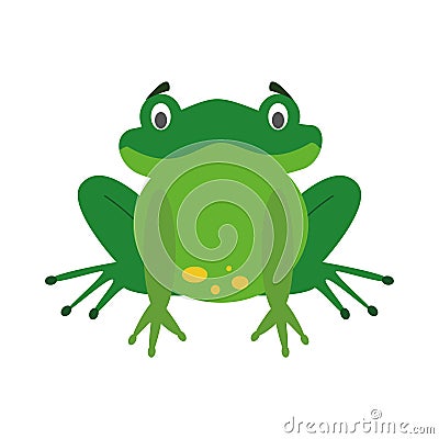 Cute cartoon frog vector illustration Vector Illustration