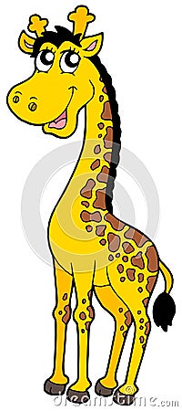 Cute cartoon giraffe Vector Illustration
