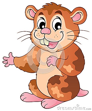 Cute cartoon hamster Vector Illustration