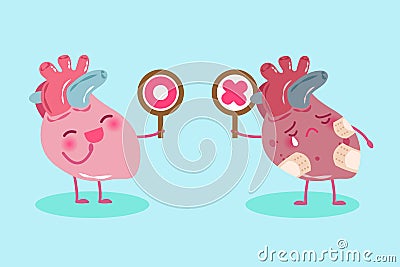 Cute cartoon heart Stock Photo