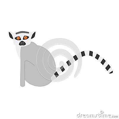 Cute cartoon lemur vector illustration Vector Illustration
