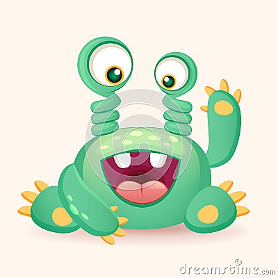 Cute cartoon monster Vector Illustration