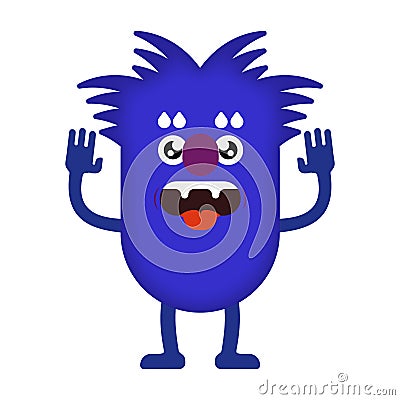 Cute Cartoon Monsters illustration. Halloween costume, concept illustrations, cartoon characters Cartoon Illustration