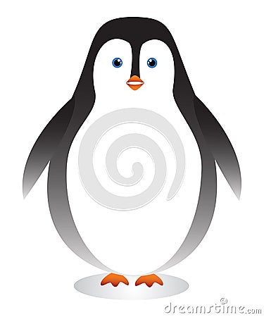 Cute cartoon penguin Vector Illustration