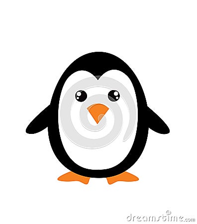 Cute cartoon penguin Vector Illustration