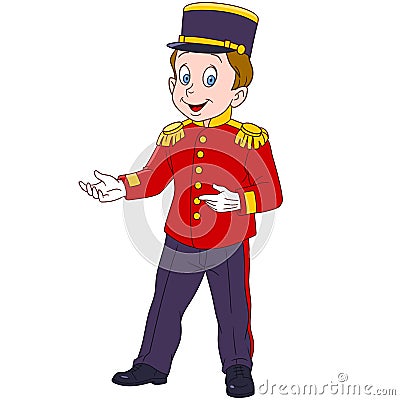 Cute cartoon porter Vector Illustration