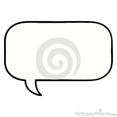 cute cartoon of a speech bubble Vector Illustration