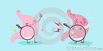 Cute cartoon stomach Vector Illustration