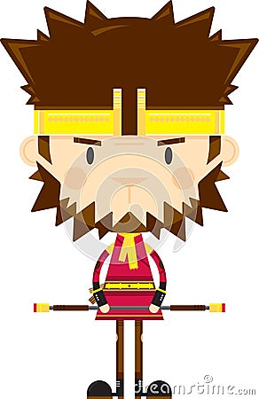 Cute Monkey King Vector Illustration