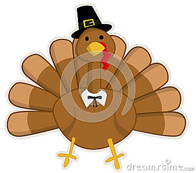 Cute Cartoon Thanksgiving Turkey Stock Vector - Image: 46329340