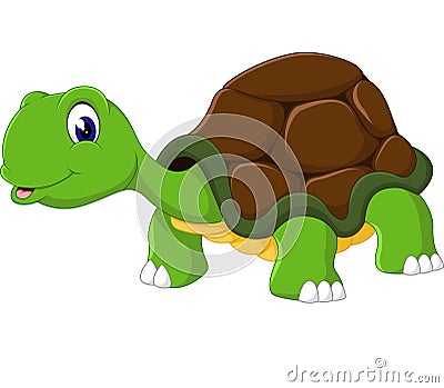 Cute cartoon turtle Vector Illustration