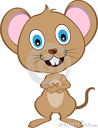 Cute Cartoon Vector Mouse Vector Illustration