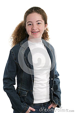 Cute Casual Teen Stock Photo