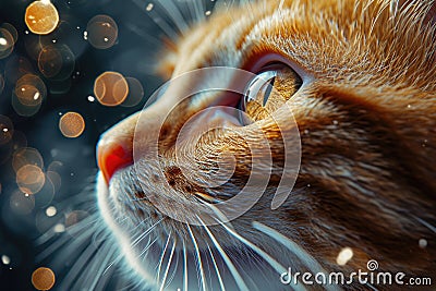 Cute Cat close up. Pet care. Concept of adorable little pets Stock Photo