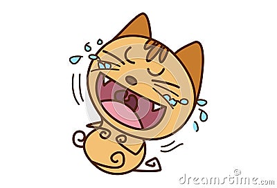 Cute Cat crying. Stock Photo