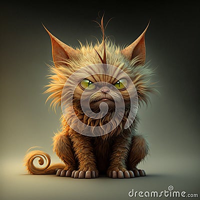 Cute cat full of devilish. Created with Generative AI Stock Photo