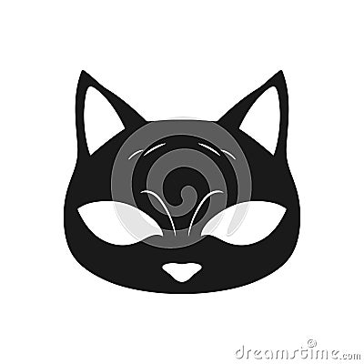 Cat mask logo of Animal face clipart Vector Illustration