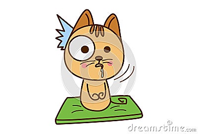 Cute Cat Sticker. Stock Photo