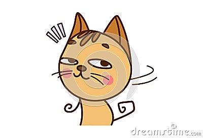 Cute Cat Sticker. Stock Photo