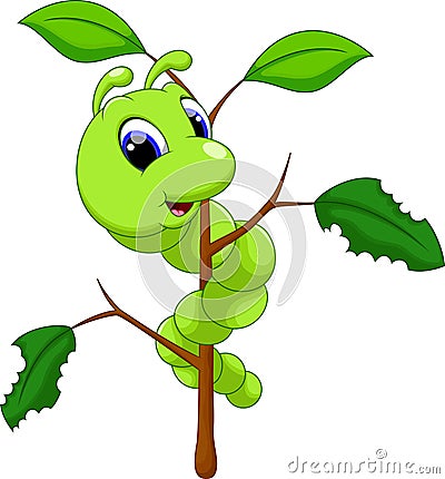Cute caterpillar cartoon Stock Photo