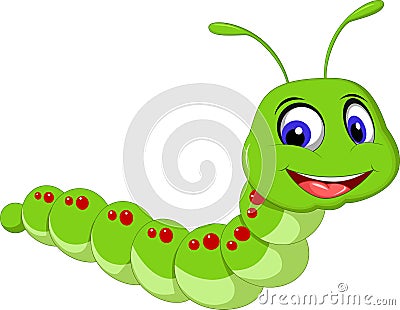 Cute caterpillar cartoon Stock Photo