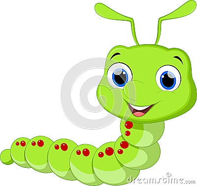 Cute caterpillar cartoon Stock Photo