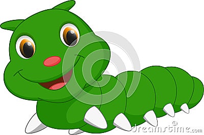 Cute caterpillar cartoon Vector Illustration