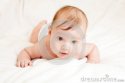 Cute caucasian baby Stock Photo