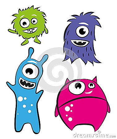 Cute characters - monsters Vector Illustration
