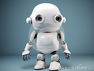 Cute chatbot talking, chatgpt, AI robot, artificial intelligence, machine learning generative AI Stock Photo