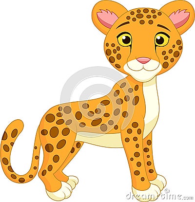 Cute cheetah cartoon Vector Illustration