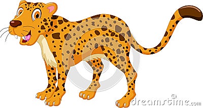 Cute Cheetah cartoon posing Stock Photo