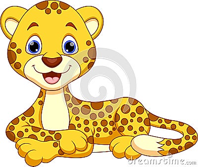 Cute cheetah cartoon Stock Photo