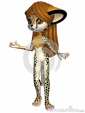 Cute Cheetah - Toon Figure Stock Photo