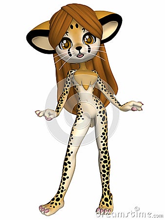 Cute Cheetah - Toon Figure Stock Photo