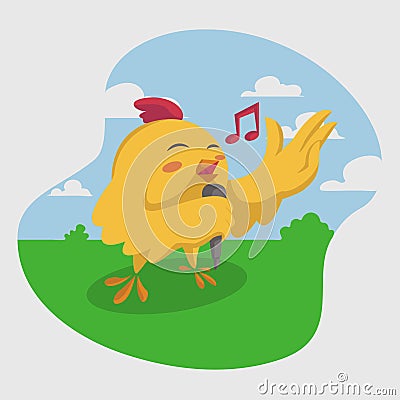 Cute Chick Illustration Stock Photo