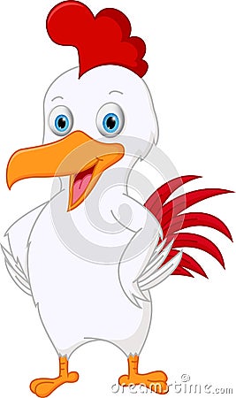 Cute chicken cartoon Vector Illustration