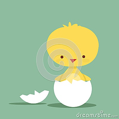 Cute chicken character Vector Illustration