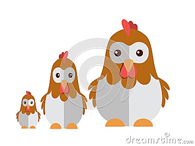 Cute chicken on a white background Stock Photo