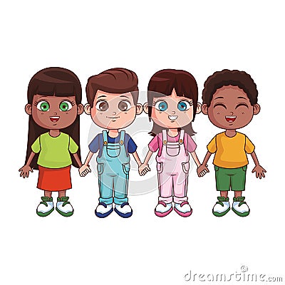 Cute children cartoon Vector Illustration